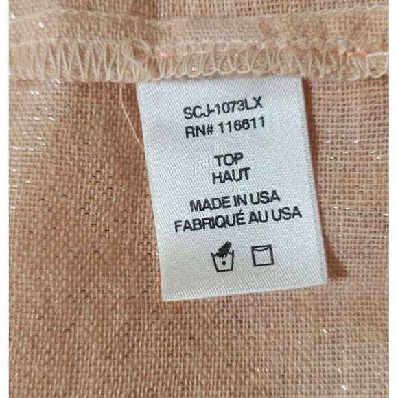 Amadi Anthropologie M Blazer Kaye Oversized Double Breast Pink Linen- Metallic - Picture 5 of 10